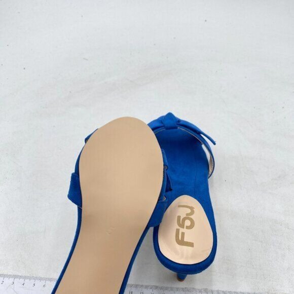 FSJ Royal Blue Knot Kitten Heels - Picture 6 of 8